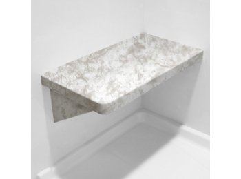 Glacier Ice LH Bench Shower Seat, Bracket & Supertach
