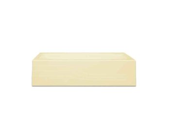 Spray Foam Bathtub Surf Skirt 54 x 30.5 x 15, Almond, Left Hand