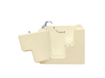 Lincoln Gel Coat Outward Swing Door Hydro Tub (Hydro Spa System Only), 32x52, Left-Hand, Biscuit