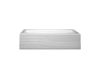 Spray Foam Bathtub Surf Skirt 60 x 30 x 15, White, Right Hand