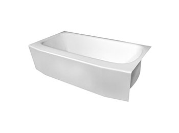4.5 ft. Winged White Bathtub Liner