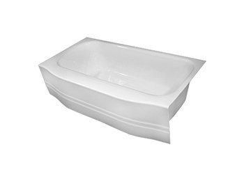5 ft. Curved White Bathtub Liner