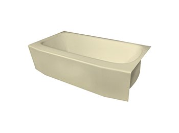5 ft. Winged Almond Bathtub Liner
