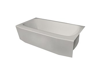 5 ft. Winged Gray Bathtub Liner