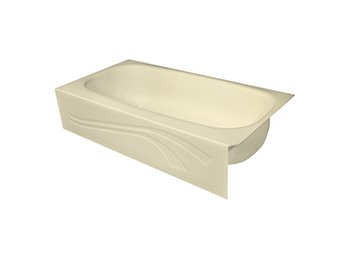 5 ft. Wave Almond Bathtub Liner