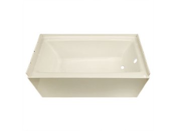 Spray Foam Bathtub Straight Skirt 59 x 32 x 17, Almond, Right Hand