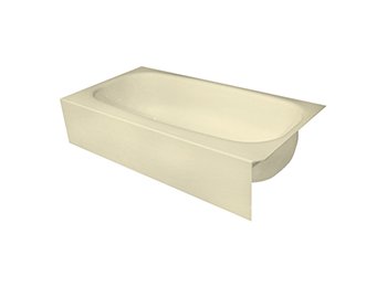 5 ft. Straight Almond Bathtub Liner