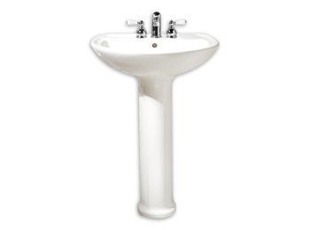 American Standard Cadet 24 inch Pedestal Sink 4 inch Centerset, White