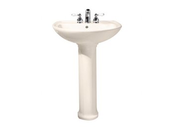 American Standard Cadet 24 inch Pedestal Sink 4 inch Centerset, Linen