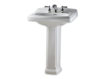 American Standard Portsmouth 24 inch Pedestal Sink 8 inch Centerset, White
