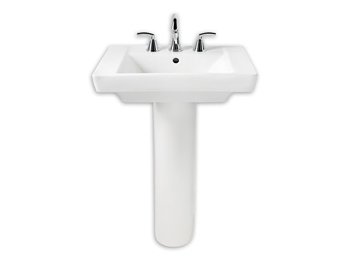 American Standard Boulevard 24 inch Pedestal Sink 4 inch Centerset, White