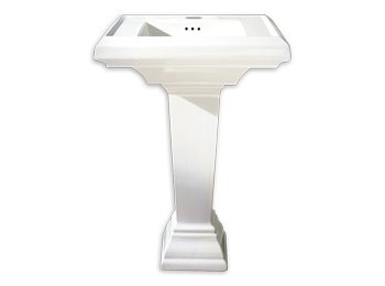 American Standard Town Square 24 inch Pedestal Sink 4 inch Centerset, White