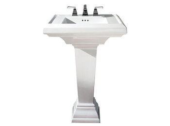 American Standard Town Square 24 inch Pedestal Sink 4 inch Centerset, Linen