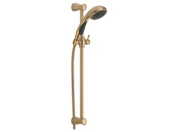 Premium 3-Setting Slide Bar Hand Shower, Chanpaign Bronze