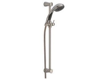 Premium 3-Setting Slide Bar Hand Shower, Brushed Nickel
