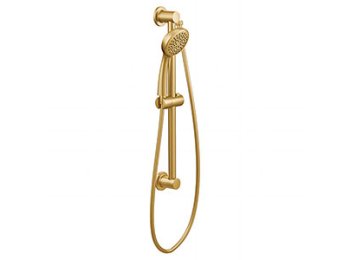 Moen 3868Ep Eco Performance Single Function Handshower, Brushed Gold, 1.75 Gpm, Slide Bar, 59 inch Hose