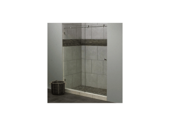 Cayman 60 x 72 inch Brushed Nickel, 5/16 inch Clear Glass