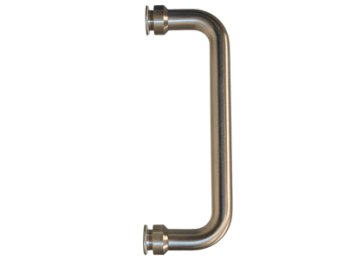 8 inch C-Pull Vertical Handle, Brushed Nickel