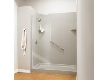 32 x 74 Clear 3/8 Glass Partition w/ Chrome Trim