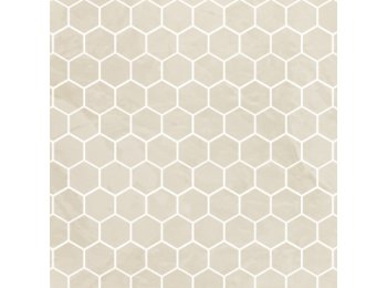 Deco Trim Hexagon Silver White Marble