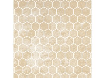 Deco Trim Hexagon White Travertine