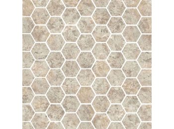 Imp/Hexagonal 60X103 W/ 4 Special Bends Bianco Travertine