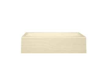Spray Foam Bathtub Surf Skirt 54.5 x 31.5 x 15, Biscuit, Right Hand