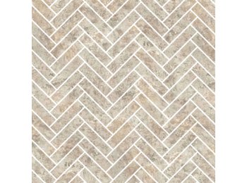 Imp/Herringbone 60X103 W/ 3 Special Bends Bianco Travertine