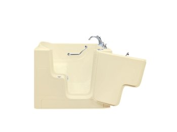 Zurich Gel Coat Outward Swing Door Hydro Tub (Hydro Spa System Only), 30x52, Right-Hand, Biscuit