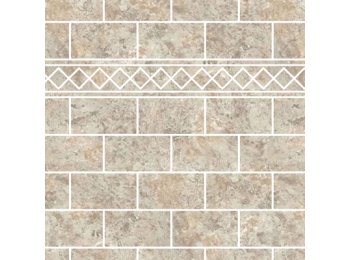 Imp/Flagstone 40X98.5 W/ 3 Special Bends Bianco Travertine
