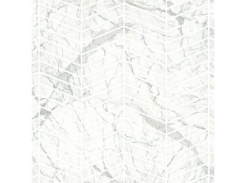 LE/6x15 Chevron Back Wall W/ 3 Special Bends Santorini White