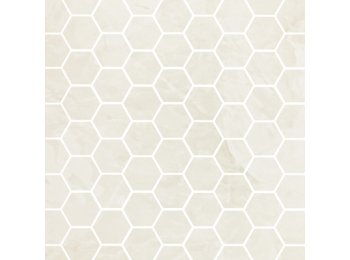Rvl/6 Inch Hexagonal 40X103 W/ 2 Special Bends Silver White Marble