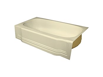 Spray Foam Bathtub Classic Skirt 65 x 32 x 15, Almond, Left Hand