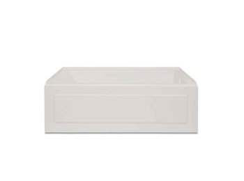 Linear Whirlpool Bathtub 60 x 36x 19, Left-Hand Drain, Gray