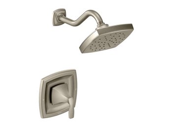 Moen Voss Single Handle Single Function Shower Faucet In Brushed Nickel (Trim Only)