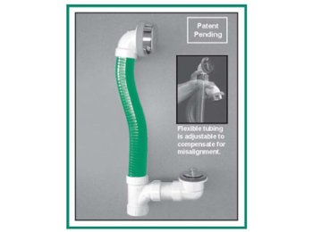 Flexible Waste Ovrfl Tube, Brushed Nickel