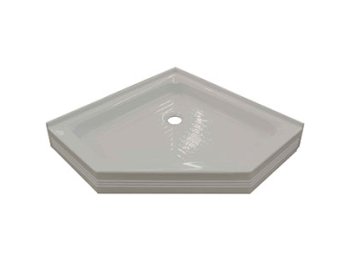 35 x 35 Neo Angle Shower Base, Center Drain, Gray