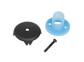 Overflow Gasket with Plate and Drain Plate Screw, Matte Black