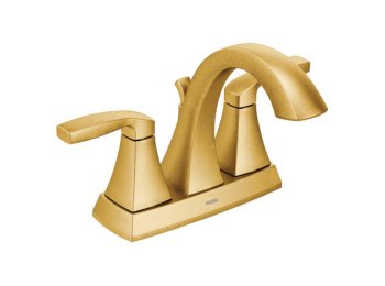 Moen Voss 6901 Two-Handle High Arc Faucet 4 In Ctr Set, Brushed Gold