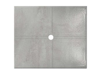 Flat Shower Floor 47x59 w/ Drain Channels, Carbon Ash