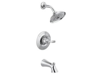 Woodhurst One Handle Single Function Bathtub & Shower Faucet in Chrome (Trim Only)