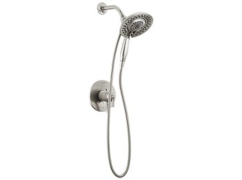 Saylor Two Handle Multi Function Shower Faucet in Brilliance Stainless (Trim Only)