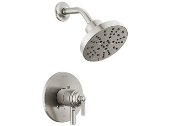 Saylor Two Handle Multi Function Shower Faucet in Brilliance Stainless (Trim Only)