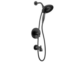 Saylor Two Handle Multi Function Bathtub & Shower Faucet in Matte Black (Trim Only)