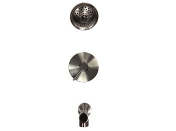 Liquid Accents Seville Shower and Tub Trim and Valve in Brushed Nickel