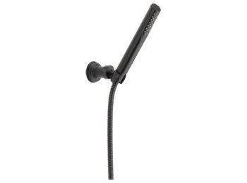 Premium Single-Setting Adjustable Wall Mount Hand Shower in Matte Black