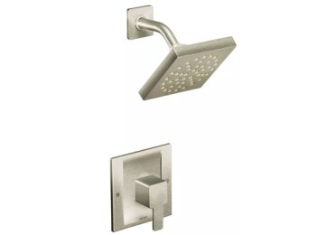 90 Degree One Handle Single Function Shower Faucet in Brushed Nickel (Trim Only) 2.5 GPM