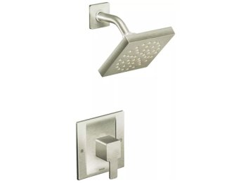 90 Degree One Handle Single Function Shower Faucet in Brushed Nickel (Trim Only) 1.75 GPM