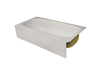 Spray Foam Bathtub Straight Skirt 50 x 29 x 12, Gray, Left Hand