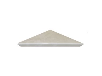 Single Tier Corner Shelf Silver White Marble